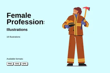 Métiers féminins Pack d'Illustrations