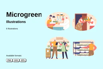 Microgreens Illustration Pack