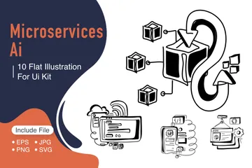 Microservices Ai Illustration Pack
