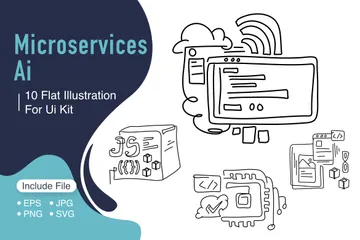 Microservices Ai Illustration Pack