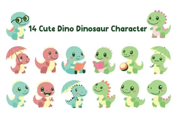 Mignon bébé dinosaure Pack d'Illustrations