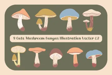 Champignon mignon Pack d'Illustrations