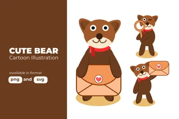 Un ours mignon Pack d'Illustrations