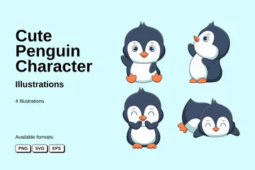Pingouin mignon Pack d'Illustrations