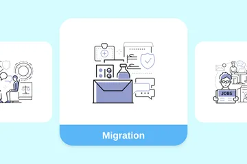 Migração Pacote de Ilustrações