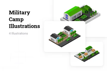 Military Camp Illustration Pack