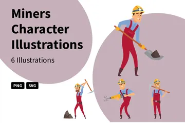 Miners Character Illustration Pack