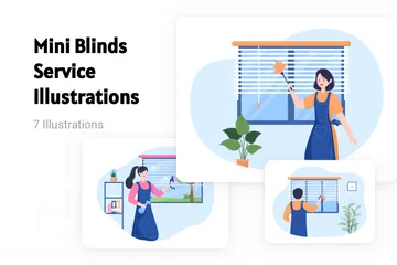 Mini Blinds Service Illustration Pack