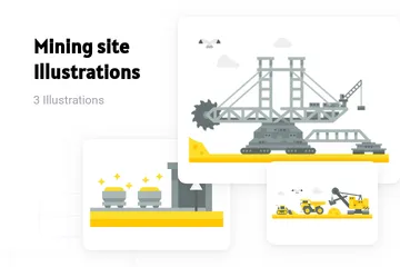 Mining Site Illustration Pack