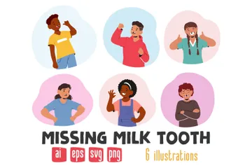 Missing Milk Tooth Illustration Pack