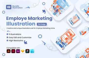 Mitarbeitermarketing Illustration Pack