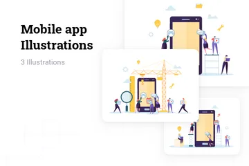 Mobile App Illustration Pack