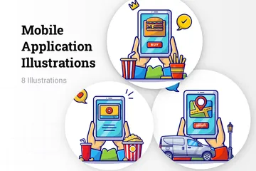 Mobile Application Illustration Pack