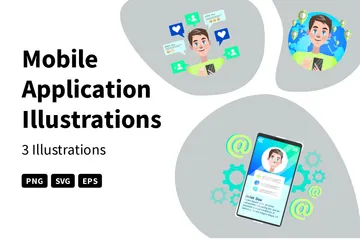 Mobile Application Illustration Pack