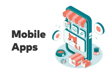 Mobile Applications Illustration Pack