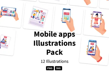 Mobile Apps Illustrationspack