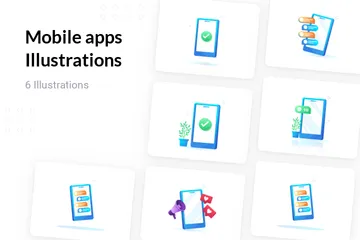 Mobile Apps Illustration Pack