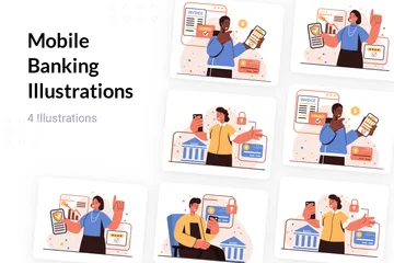Mobile Banking Illustrationspack