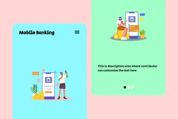 Mobile Banking Illustration Pack