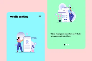 Mobile Banking Illustration Pack