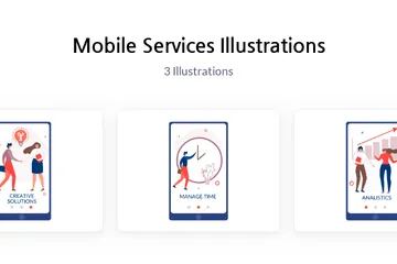 Mobile Dienste Illustrationspack