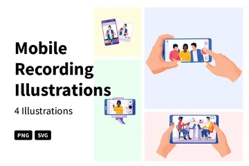 Mobile Recording Illustration Pack