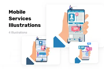 Mobile Services Illustration Pack