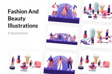 Mode et beauté Pack d'Illustrations