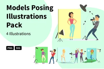 Models Posing Illustration Pack