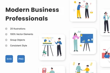 Modern Business Professionals Illustration Pack