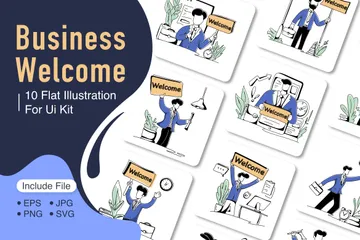 Modern Business Welcome Illustration Pack