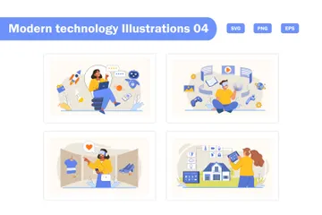 Modern Technology Illustration Pack