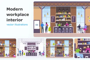 Modern Workplace Illustration Pack