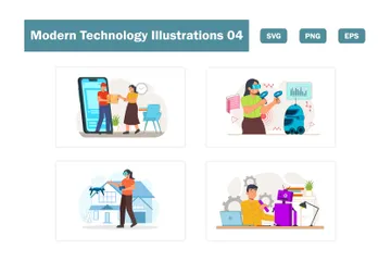 Moderne Technologie Illustrationspack