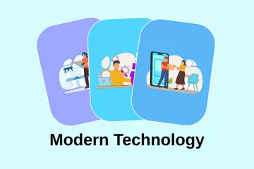 Moderne Technologie Illustrationspack