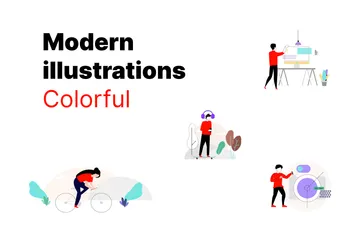 Moderno Paquete de Ilustraciones