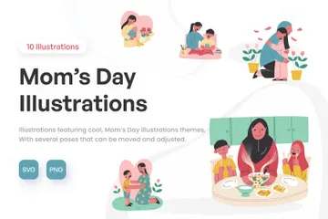 Mom's Day Illustration Pack