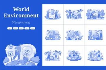 Environnement mondial Illustration Pack