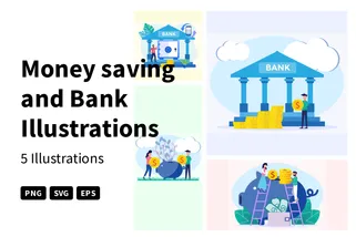 Money Saving And Bank