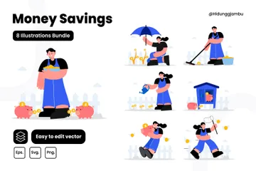 Money Savings Illustration Pack