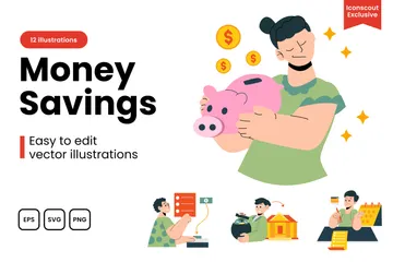 Money Savings Illustration Pack