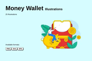 Money Wallet Illustration Pack