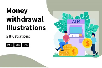 Money Withdrawal Illustration Pack