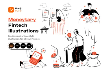 Moneytary - Fintech Illustration Pack