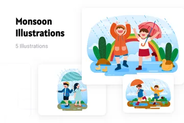 Monsoon Illustration Pack