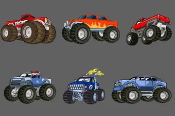 Monster Truck Illustration Pack