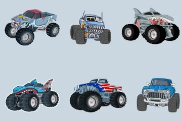 Monster Truck Illustration Pack