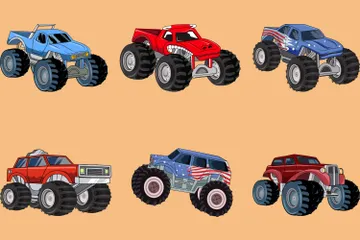 Monster Truck Illustration Pack