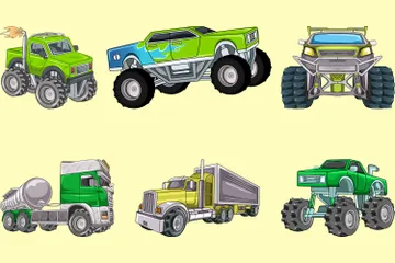 Monster Truck Illustration Pack