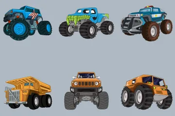 Monster Truck Illustration Pack